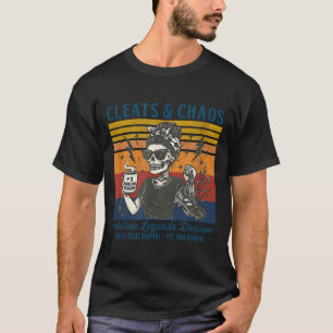 Cleats & chaos skeleton soccer mom funny T-Shirt