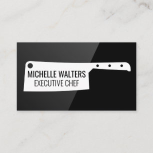Cleaver Knife   Black Gloss   Culinary Business Card