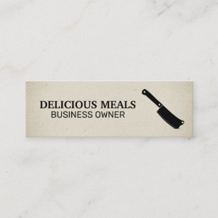 Cleaver Knife Icon Mini Business Card