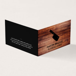 Cleaver Knife   Wooden Boards Business Card