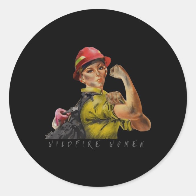 Clebrating Of Wildland Fire Classic Round Sticker (Front)
