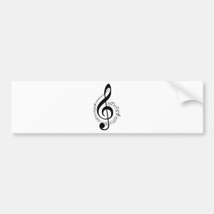 Clef Bumper Sticker