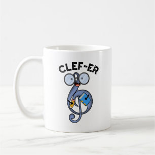 Clef-er Funny Music Pun Coffee Mug
