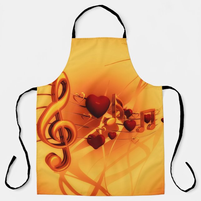 Clef grades love heart music apron (Front)