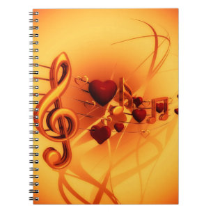 Clef grades love heart music notebook