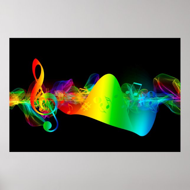 Clef grades love heart music poster (Front)