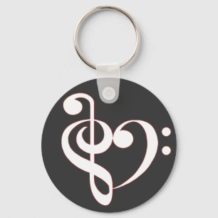 Clef Heart Keychain