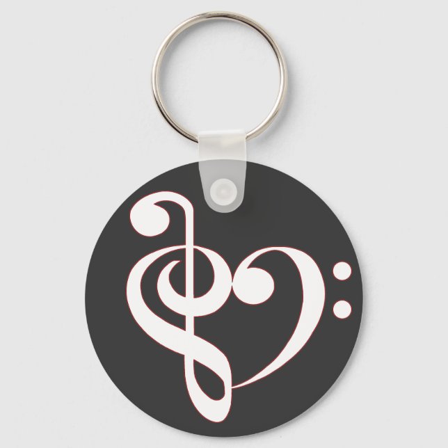 Clef Heart Keychain (Front)