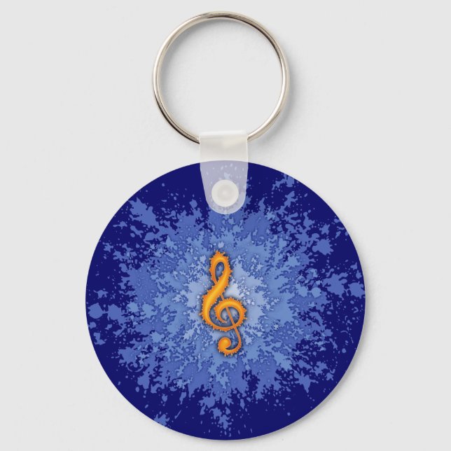 Clef Splat II Keychain (Front)