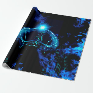 Clef with awesome light effects wrapping paper