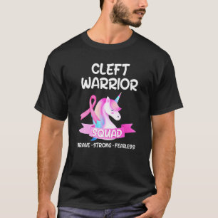 Cleft Palate Lip Warrior Squad Strong Awareness 4 T-Shirt