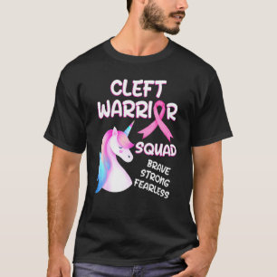Cleft Palate Lip Warrior Squad Strong Awareness T-Shirt
