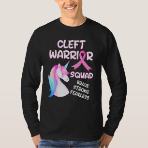 Cleft Palate Lip Warrior Squad Strong Awareness T-Shirt