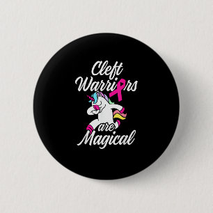 Cleft Palate Lip Warrior Unicorn Cleft Strong Awar 2 Inch Round Button