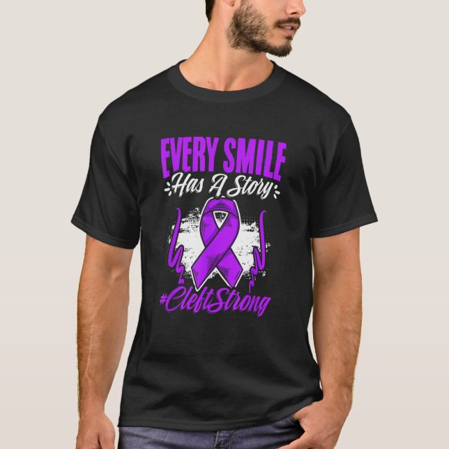 Cleft Strong Cleft Warrior Cleft Craniofacial Awar T-Shirt (Front)