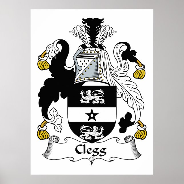 Clegg Family Crest Poster (Front)