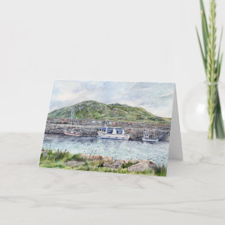 Cleggan Harbor, Connemara, County Galway Holiday Card