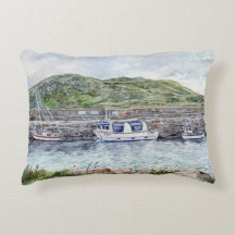 Cleggan Harbor, Connemara, Ireland Cushion design