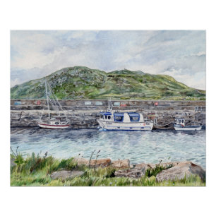 Cleggan Harbour, Connemara, Galway Glossy Poster