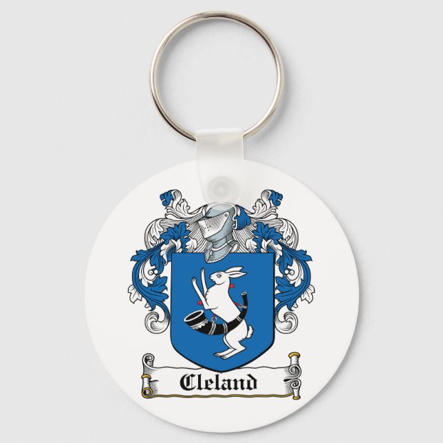 Cleland Family Crest Keychain (Front)