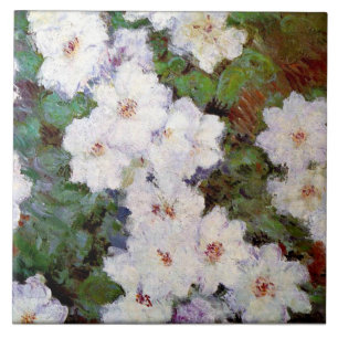 Clematis, 1887 painting by Claude Monet, Tile