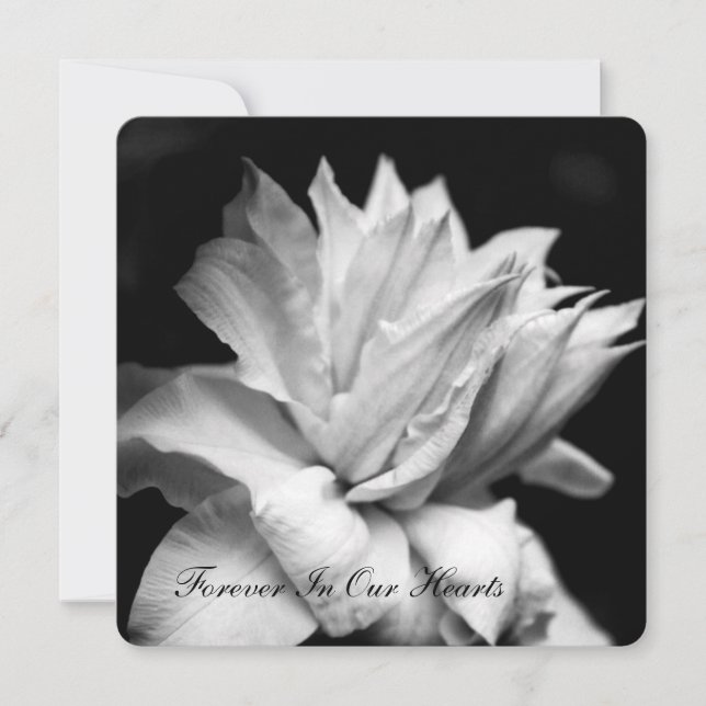 Clematis 1b Faire-part funéraire (Devant)