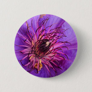 CLEMATIS 2 INCH ROUND BUTTON
