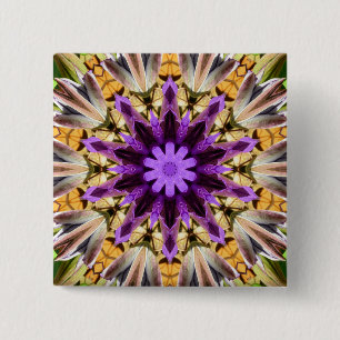 CLEMATIS 2 INCH SQUARE BUTTON