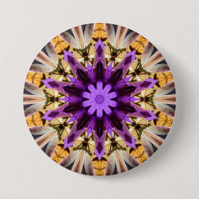 CLEMATIS 3 INCH ROUND BUTTON (Front)