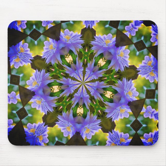 Clematis Abstract Flower Art Mouse Pad (Front)