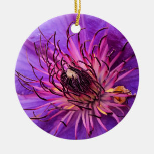 CLEMATIS CERAMIC ORNAMENT