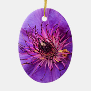 CLEMATIS CERAMIC ORNAMENT