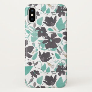 Clematis Chocolate Mint Coloured Floral Pattern Case-Mate iPhone Case