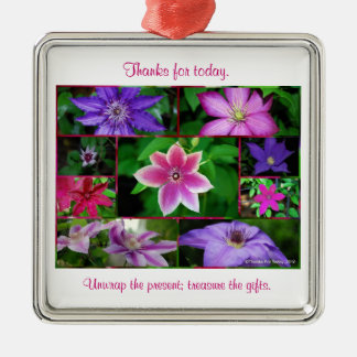 Clematis collage Ornament