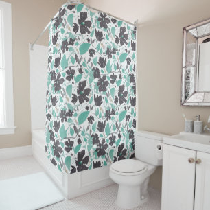 Clematis Floral Pattern Chocolate Mint