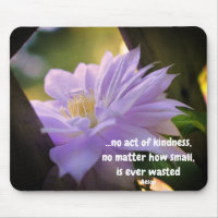 Clematis Flower Inspirational Kindness Quote 