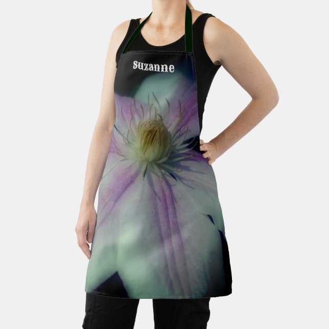 Clematis Flower Petals Personalized Apron (Insitu)