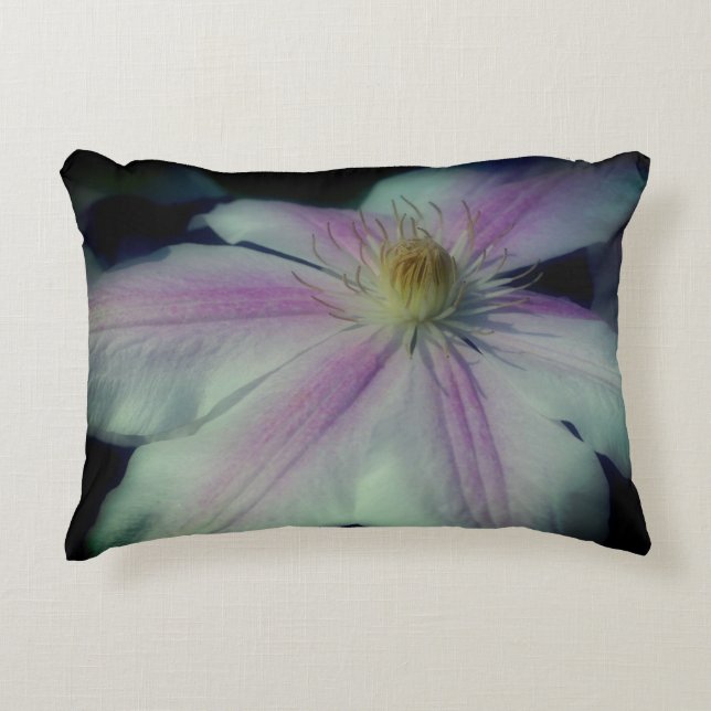 Clematis Flower Petals Up Close   Accent Pillow (Front)