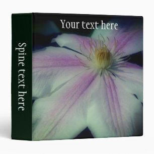 Clematis Flower Petals Up Close Personalized Binder