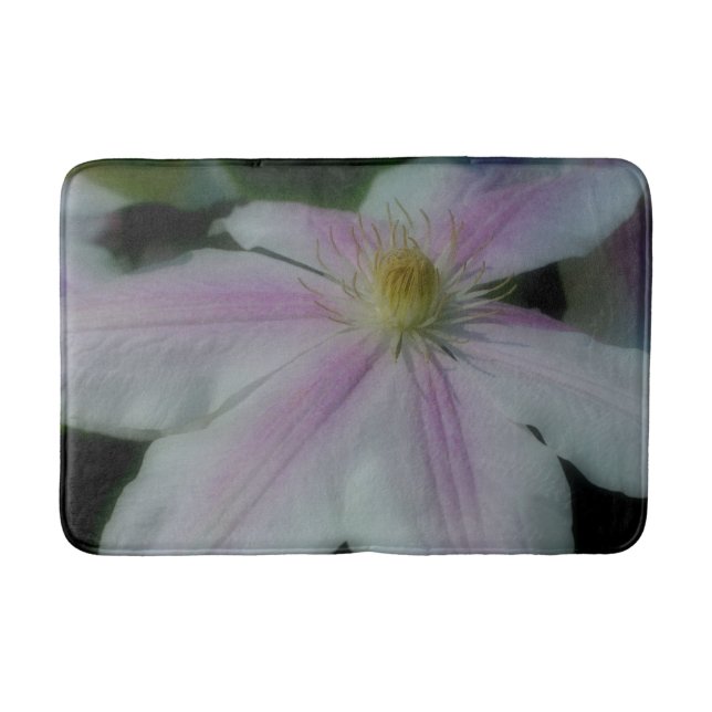 Clematis Flower Up Close  Bath Mat (Front)