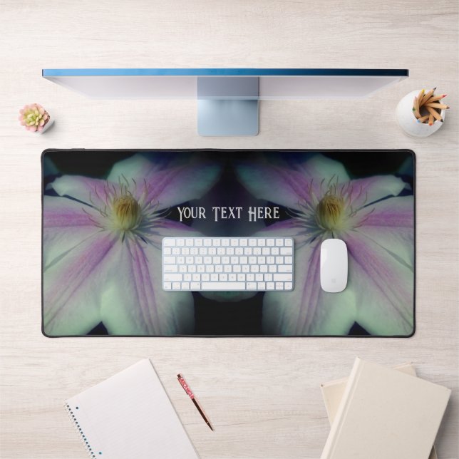Clematis Flower Up Close Personalized Desk Mat (Office 1)