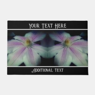 Clematis Flower Up Close Personalized Doormat