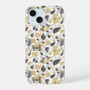 Clematis Flowering Golden Yellow Vine Floral iPhone 15 Case