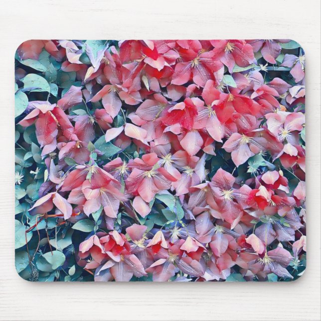 Clematis Flowers Mouse Pad (Front)