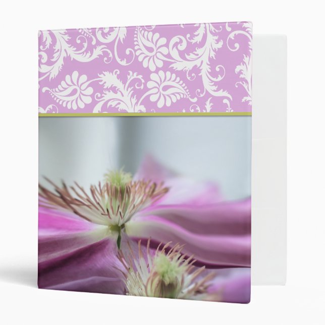 Clematis Lavande Damask blanche Classeur (Devant/intérieur)