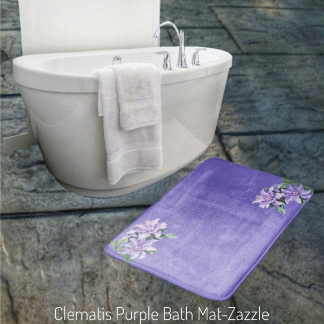 Clematis Purple Bath Mat (Creator Uploaded)