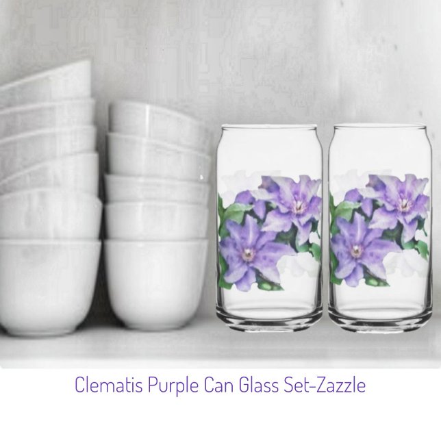Clematis Purple  Can Glass (Creator Uploaded)