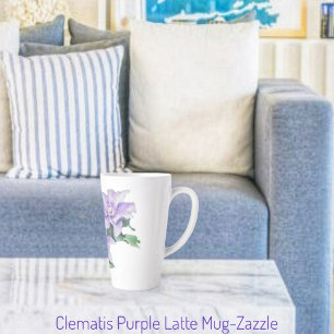 Clematis Purple Latte Mug