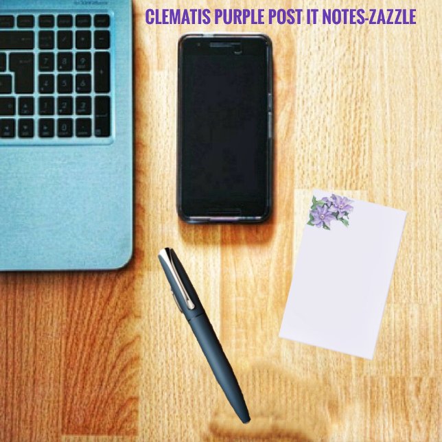 Clematis Purple Post-It Notes (Creator Uploaded)