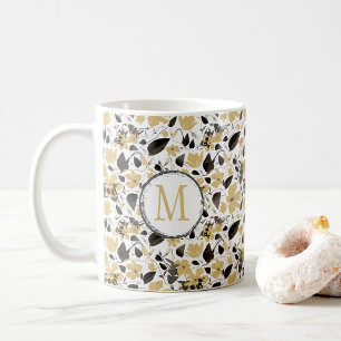 Clematis Vine Élégante Fleurs Jaunes Café Mug